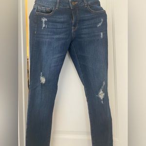 DL 1961 straight leg skinny blue jeans size 27